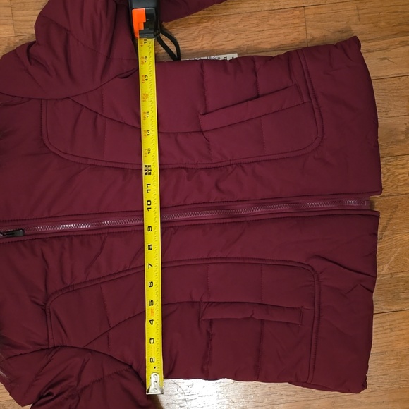 MARALYN & ME WOMENS JUNIOR SIZE PURPLE FAUX FUR HOODED ZIPPERED COAT SIZE MEDIUM - Picture 12 of 16